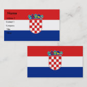 Visitekaartje met de vlag van Kroatië (Voorkant / Achterkant)