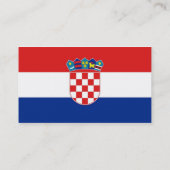 Visitekaartje met de vlag van Kroatië (Achterkant)