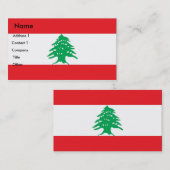 Visitekaartje met de vlag van Libanon (Voorkant / Achterkant)