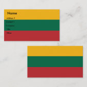 Visitekaartje met de vlag van Litouwen (Voorkant / Achterkant)