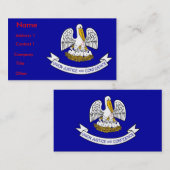 Visitekaartje met de vlag van Louisiana U.S.A. (Voorkant / Achterkant)