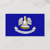 Visitekaartje met de vlag van Louisiana U.S.A. (Achterkant)
