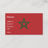 Visitekaartje met de vlag van Marokko (Voorkant)