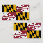 Visitekaartje met de vlag van Maryland. (Voorkant / Achterkant)