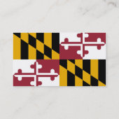 Visitekaartje met de vlag van Maryland. (Achterkant)