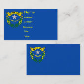 Visitekaartje met de vlag van Nevada. (Voorkant / Achterkant)