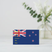 Visitekaartje met de vlag van Nieuw-Zeeland (Staand voorkant)
