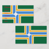 Visitekaartje met de vlag van Portland, Oregon (Voorkant / Achterkant)