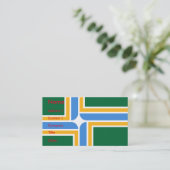 Visitekaartje met de vlag van Portland, Oregon (Staand voorkant)