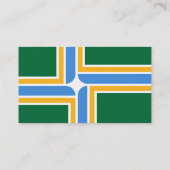 Visitekaartje met de vlag van Portland, Oregon (Achterkant)