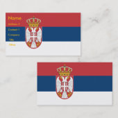 Visitekaartje met de vlag van Servië (Voorkant / Achterkant)