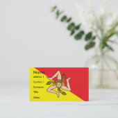 Visitekaartje met de vlag van Sicilië, Italië (Staand voorkant)
