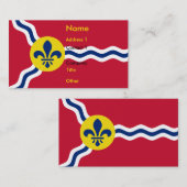 Visitekaartje met de vlag van St. Louis (Voorkant / Achterkant)
