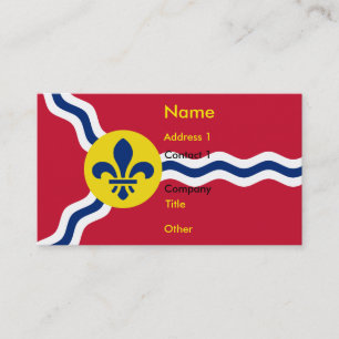 Visitekaartje met de vlag van St. Louis