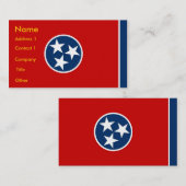 Visitekaartje met de vlag van Tennessee U.S.A. (Voorkant / Achterkant)