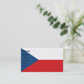 Visitekaartje met de vlag van Tsjechië (Staand voorkant)