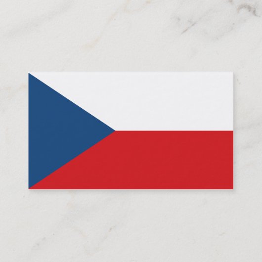 Visitekaartje met de vlag van Tsjechië (Achterkant)