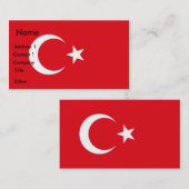 Visitekaartje met de vlag van Turkije (Voorkant / Achterkant)