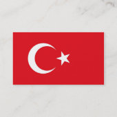 Visitekaartje met de vlag van Turkije (Achterkant)