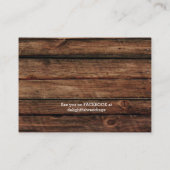 Visitekaartje met drukke houten lichten (Achterkant)