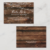 Visitekaartje met drukke houten lichten (Voorkant / Achterkant)