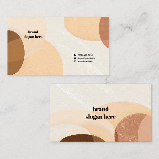 Visitekaartje met een abstractie in het Scandinavi (Voorkant / Achterkant)