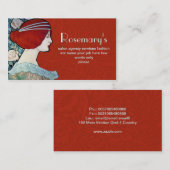 visitekaartje met een modieuze retro-stijl (Voorkant / Achterkant)