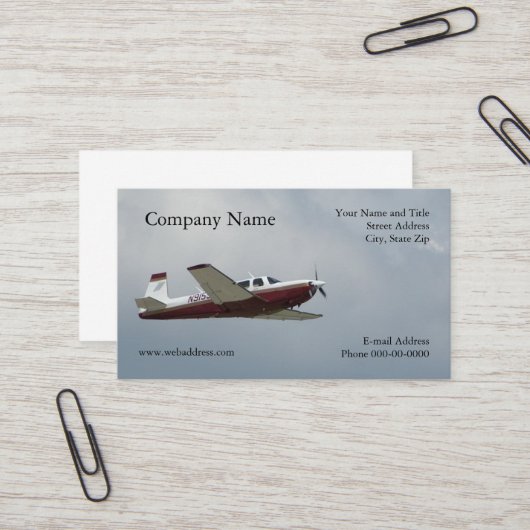 Visitekaartje met één motorvlak (Voorkant / Achterkant in situ)