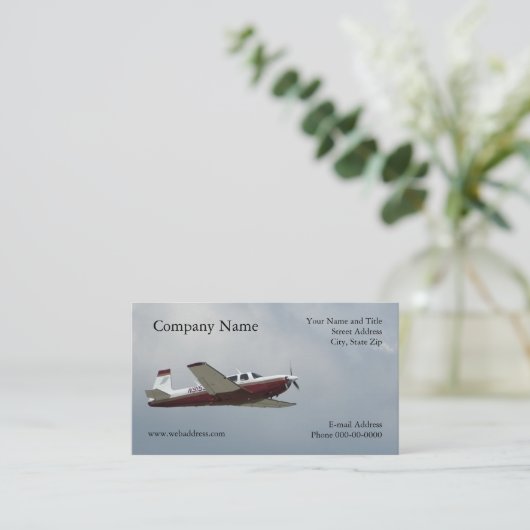 Visitekaartje met één motorvlak (Staand voorkant)