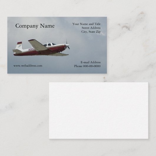 Visitekaartje met één motorvlak (Voorkant / Achterkant)