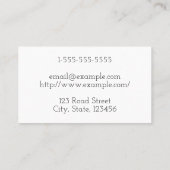 Visitekaartje met een reinigingsdop en een minimal (Achterkant)