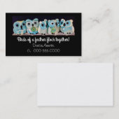 visitekaartje met een wattenstaafje (Voorkant / Achterkant)