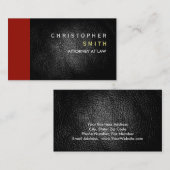 Visitekaartje met eenvoudige rode leder (Voorkant / Achterkant)