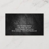 Visitekaartje met eenvoudige rode leder (Achterkant)