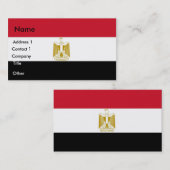 Visitekaartje met Egyptische vlag (Voorkant / Achterkant)