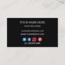 Visitekaartje met Elegante Witte Typografie