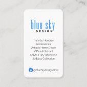 Visitekaartje met Facebook Logo en Info (Voorkant)