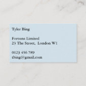 Visitekaartje met fijne kunsten (Achterkant)