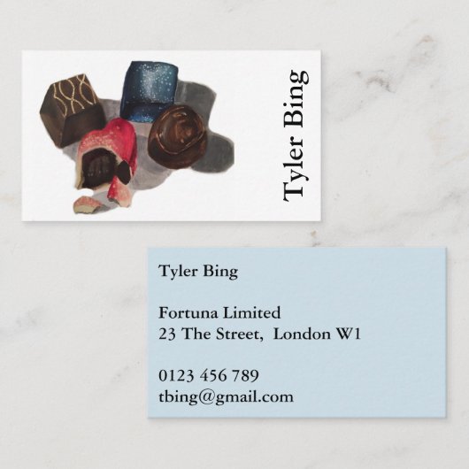 Visitekaartje met fijne kunsten (Voorkant / Achterkant)