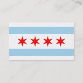 Visitekaartje met Flag of Chicago, Verenigde State (Achterkant)