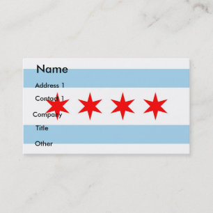 Visitekaartje met Flag of Chicago, Verenigde State