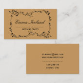 Visitekaartje met Floral art nouveau  stijl (Voorkant / Achterkant)