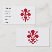 Visitekaartje met Florentijnse vlag, Italië (Voorkant / Achterkant)