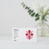 Visitekaartje met Florentijnse vlag, Italië (Staand voorkant)