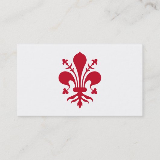 Visitekaartje met Florentijnse vlag, Italië (Achterkant)