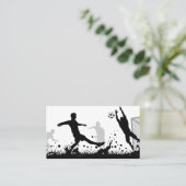 Visitekaartje met football thema (Staand voorkant)