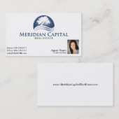 visitekaartje met Foto rechts onderaan wit (Voorkant / Achterkant)