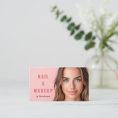 Visitekaartje met foto vrouwen (Staand voorkant)