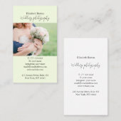 Visitekaartje met fotoachtergrond. (Voorkant / Achterkant)