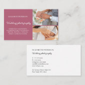 Visitekaartje met fotoachtergrond. (Voorkant / Achterkant)